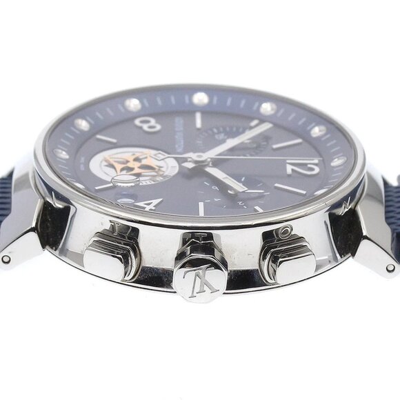 LOUIS VUITTON Tambour Moon Star QA034 Chronograph Navy Dial Quartz Men's_900458 - Picture 6 of 6